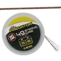 FOX Rage Línea De Pesca Acerada Predator 49 Strand Coated 10 M