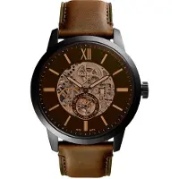 Fossil Reloj analógico 'Townsman' arena / beige oscuro / marrón / negro