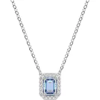 Swarovski Cadena 'Una' azul / plata / transparente