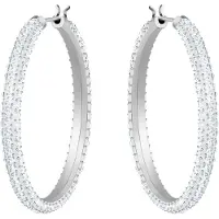 Swarovski Pendientes 'Dextera' plata