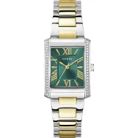GUESS Reloj analógico 'BONNIE' oro / verde oscuro / plata