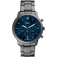 Fossil Reloj analógico 'Neutra' azul ultramarino / grafito