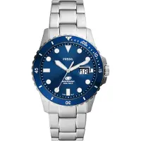 Fossil Reloj analógico azul oscuro / plata
