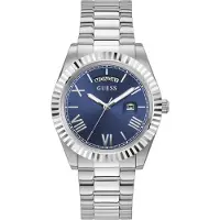 GUESS Reloj analógico 'Connoisseur' azul / plata