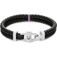 Tommy Hilfiger pulsera de piel con detalle en acero 2790361