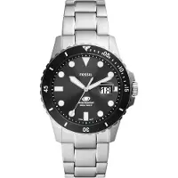 Fossil Reloj analógico negro / plata
