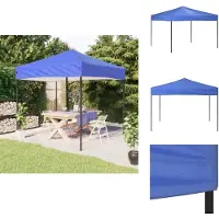 vidaXL Tienda de campaña plegable azul de 3x3 metros - Pabellones y tiendas de campaña para eventos