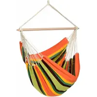 Amazonas Silla colgante Brasil Gigante, color esmeralda. Superficie de asiento: 200 x 140 cm, con diseño multicolor; AZ-2030330