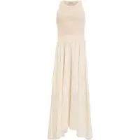 AllSaints Zenia Dress Almond White Talla: L | Vestidos Midi Outlet | Mujer | Marrón
