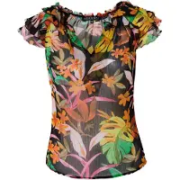 KOROSHI Blusa mezcla de colores / negro