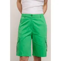 Summum Woman Cargo Shorts Cotton Stretch Island Green Talla: 34 | Pantalones Cortos Outlet | Mujer | Verde