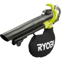 Ryobi Soplador aspirador-triturador RBV36B, 36V, motor sin escobillas, velocidad de 237,6 km/h, caudal de 12,85 m³/min (se vende sin batería)