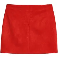 Desigual , Falda antelina mini, Poliester, Rojo, XS