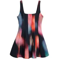 Desigual , Vestido corto paneles, Negro, S