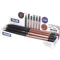Milan Caja Expositora 24 Lápices De Grafito Hb Con Goma De Borrar Serie Copper