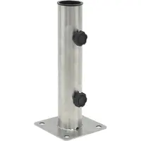 vidaXL Soporte para sombrilla de , para mástil de Ø38/48 mm, color plateado, acero