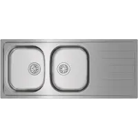 Teka UNIVERSE 80 T-XP 2C 1E, Lavabo encimera, Rectangular, Acero inoxidable, Acero inoxidable, 2 cubetas, Rectangular