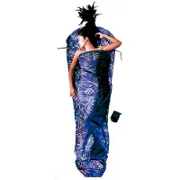 Cocoon - MummyLiner Silk - Saco de dormir de viaje size 241 x 90/56 cm, azul/gris/negro