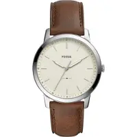 Fossil Reloj analógico 'THE MINIMALIST' marrón / plata