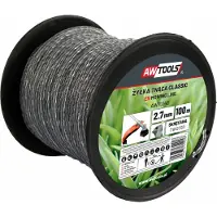 AWTOOLS , hilo de corte clásico, 2,4 x 100 metros, trenzado