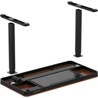 ActiveJet Escritorio con ajuste de altura eléctrico, dimensiones 140x70 cm, modelo ET119W-C, color negro/nogal
