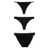 Tommy Hilfiger Underwear Tanga negro / blanco