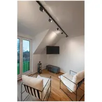 SLV BIMA I, foco, color negro, casquillo GU10, máximo 50W, incluye adaptador de 1 polo