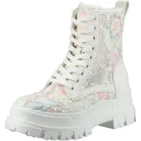 Buffalo Botines con cordones 'Aspha Rld' azul claro / amarillo claro / rosa / blanco