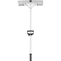 Sans marque Pala quitanieves para tejados – 64 cm – Aluminio – Mango telescópico de 1,5 a 6 metros – Con ruedas y empuñadura antideslizante