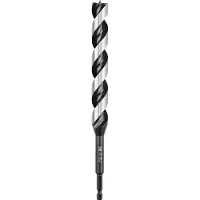 Kwb Broca serpiente 3-S, fabricada en Japón, de 20 mm de diámetro y 235 mm de longitud, hecha de acero CV pulido y con un filo de punta extremadamente afilado, punta de centrado y vástago E 6.3