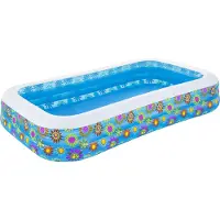 Bestway Piscina Inflable Rectangular Tipo Acuario 305x183x56 Cm