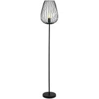 Eglo Newtown, color negro, ideal para el salón, material: acero, grado de protección IP20, casquillo E27, 1 bombilla