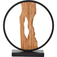 Brilliant Lámpara de mesa LED CHAUMONT | Lámpara de mesa fabricada con madera sostenible | Altura: 28 cm | 7,5W, 850 lúmenes, 3000 Kelvin | negro/madera