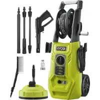 Ryobi Limpiadora a presión eléctrica RY140PWA, con una presión de 140 bares, 1800 W, incluye accesorio de limpieza de superficies y otros accesorios