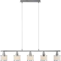 JUST LIGHT ACCOR, lámpara colgante, casquillo E14, máximo 25W, 5 luces, acabado cromado, modelo 15375-17