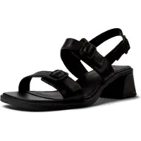 Camper para mujer. K201739-001 Sandalias de piel Ultrasoft Kora Sand negro (40), 3 a 5cm, Hebilla, Casual, outlet 2026.