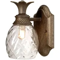 Elstead Lighting Aplique de pared Plantation, bronce, 22 cm, IP44