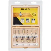 Stanley Kit De Fresas De Acero, 10 Piezas, Varilla De 8 Mm