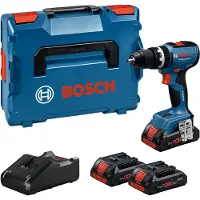 Bosch Taladro Percutor GSB 18V-65 (2 x 4,0 Ah ProCORE + GAL 18V-40 + L-Boxx 136)