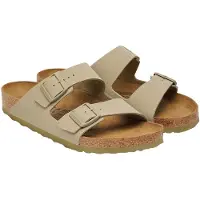 Birkenstock para hombre. 1027704 Sandalias de Piel Arizona (Ajuste Regular) verde caqui (43), Plano, Ninguno, Casual, outlet 202