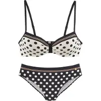 LASCANA Bikini amarillo oscuro / negro / blanco