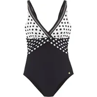 LASCANA Traje de baño ecru / salmón / negro