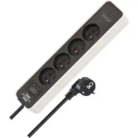 Brennenstuhl Regulador de enchufes Bremounta, 4 enchufes + 2 puertos USB-C, francés, 3500W, 150cm