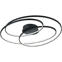 TRIO Lámpara de techo LED moderna y grande, con luz brillante y regulable mediante interruptor, de color , con un ancho de 80 cm