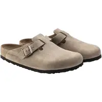 Birkenstock para mujer. 1018147 Zuecos de Piel Boston (Ajuste Regular) marrón (36), Plano, Ninguno, Casual, outlet 2026.