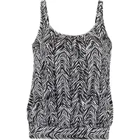 s.Oliver Top negro / offwhite