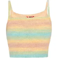 Mymo Top de punto 'Back To School' azul claro / amarillo / albaricique