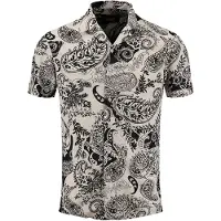 Key Largo Camisa 'Keys' beige / negro