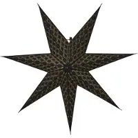 Star Trading Estrella de Navidad de papel negro Brodie - 60 cm