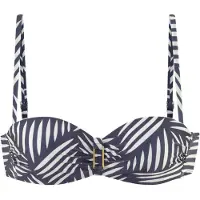 LASCANA Top de bikini marino / blanco